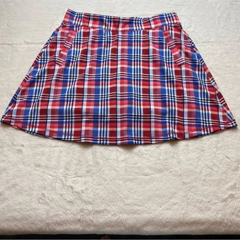Talbots Plaid Skorts Red, White and Blue Size Small